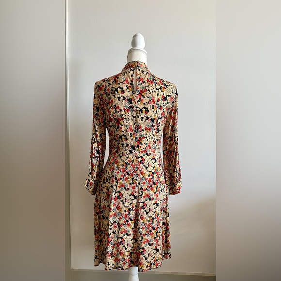 ZARA Basic Z1975 Denim Floral Dress NWT - Size S - Picture 3 of 12